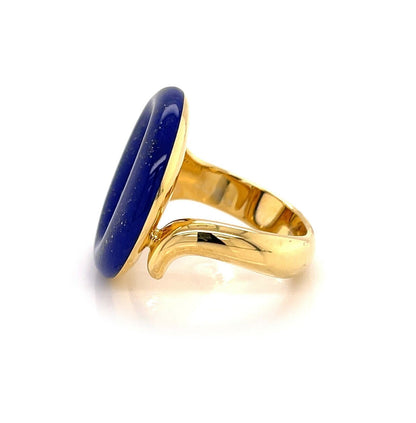 Tiffany & Co. Peretti Sevillana Lapis Lazuli 18k Yellow Gold Ring Size 7