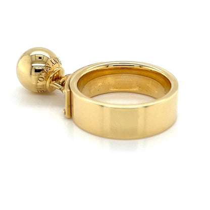 Tiffany & Co. Hardwear 9mm 18k Yellow Gold Ball Charm Wide Band Ring