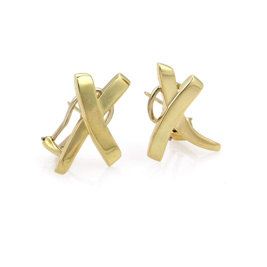 Tiffany & Co. Picasso 18k Yellow Gold Kiss X Post Clip Earrings | Earrings | catalog, Designer Jewelry, Earrings, Paloma Picasso, Tiffany & Co. | Tiffany & Co.