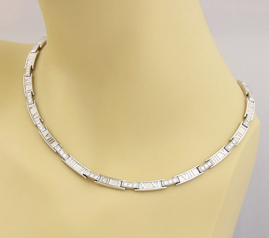 Tiffany & Co. 18k White Gold Atlas Diamond Necklace | Necklaces | Atlas, catalog, Designer Jewelry, Necklaces, Tiffany & Co. | Tiffany & Co.