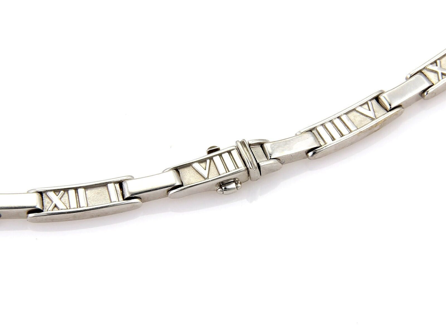 Tiffany & Co. 18k White Gold Atlas Diamond Necklace