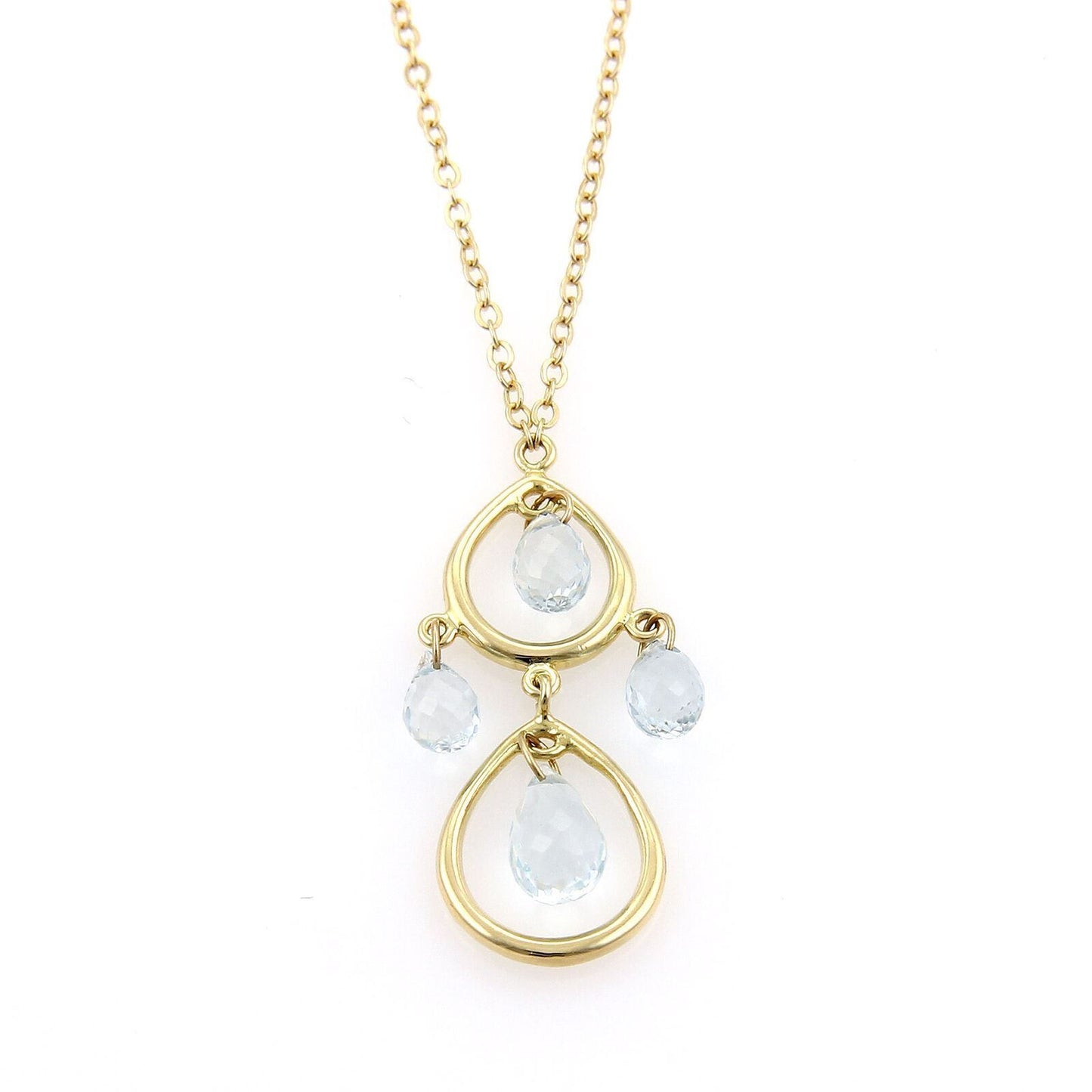 Tiffany & Co. Aquamarine 18k Gold 2 Teardrop Pendant Necklace | Necklaces | catalog, Designer Jewelry, Necklaces, Pendants, Tiffany & Co. | Tiffany & Co.