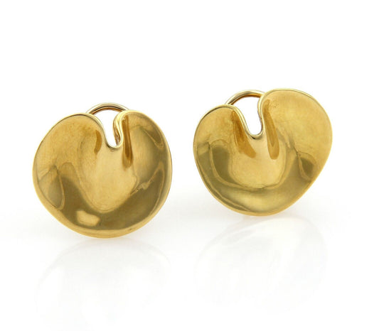 Tiffany & Co. 18k Yellow Gold Round Curved Post Earrings | Earrings | catalog, Designer Jewelry, Earrings, Tiffany & Co. | Tiffany & Co.