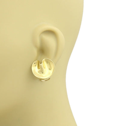 Tiffany & Co. 18k Yellow Gold Round Curved Post Earrings