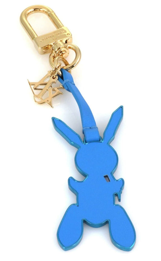 Louis Vuitton  Blue Jeff Koons Rabbit Blue Logo Bag Charm Keychain Holder | Collectible Gifts | catalog, Collectible, Designer Jewelry, keychains | Louis Vuitton