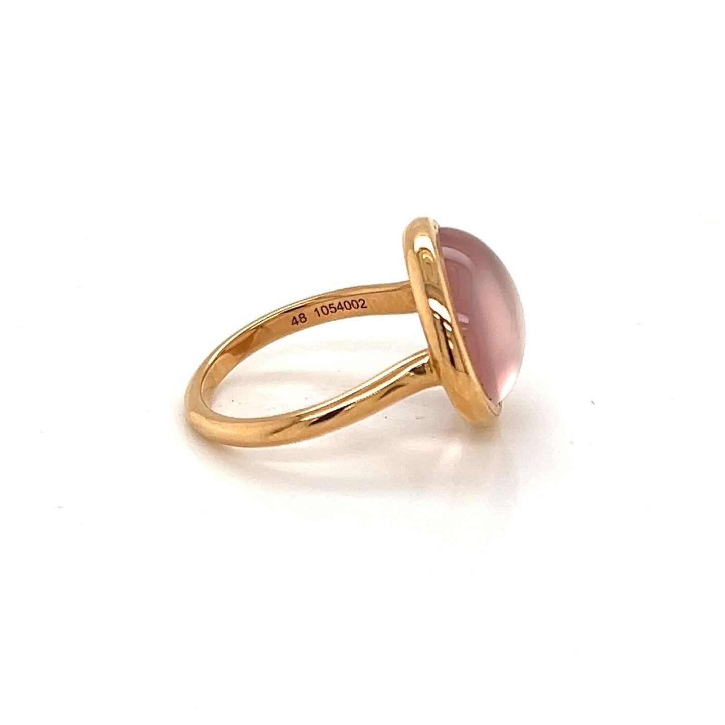 Fred of Paris Belles Rives Pink Quartz 18k Rose Gold Ring - Size 4