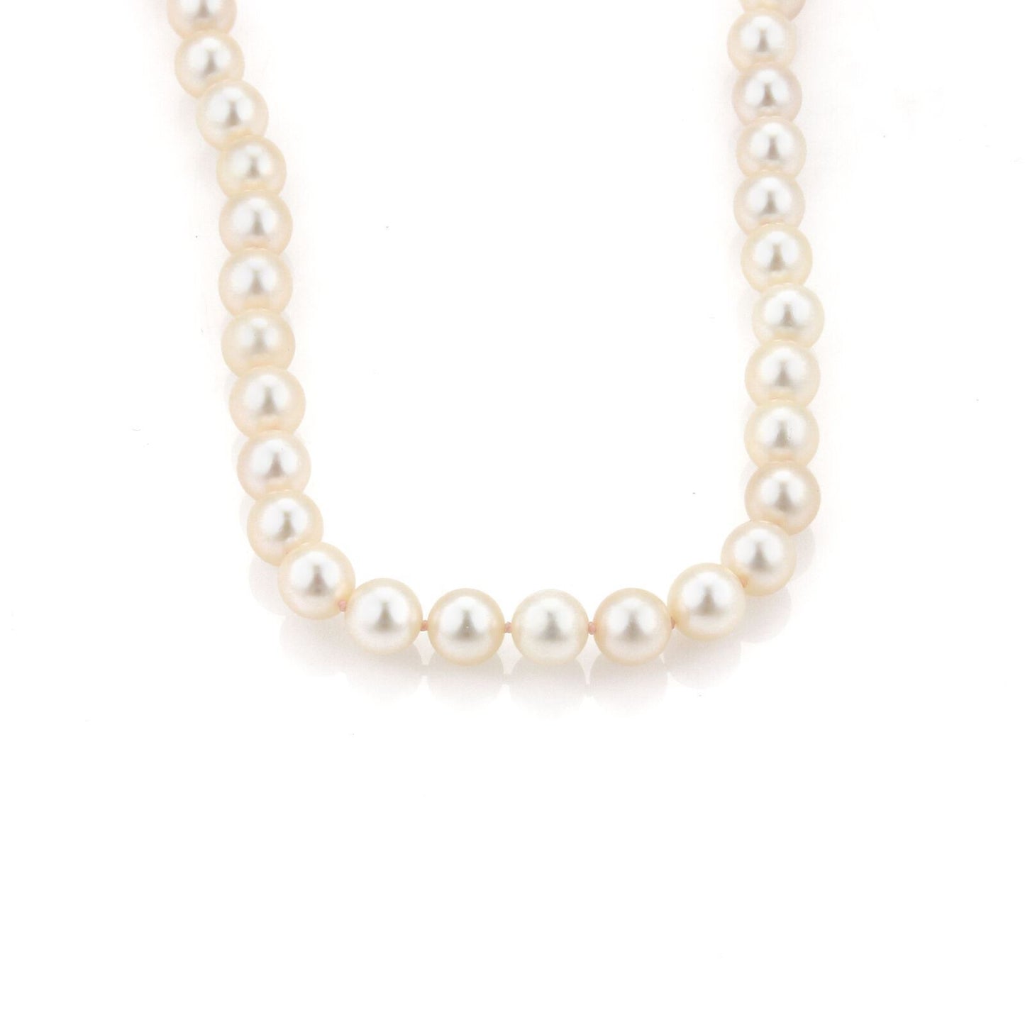 Cultured Pearls  & Diamond 14k Yellow Gold Necklace