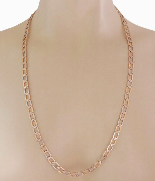 Van Cleef & Arpels Vintage Octagonal Link 18k Two Tone Gold Necklace
