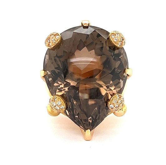 Pasquale Bruni 45.25ct Diamond SmokyTopaz 18k Rose Gold Crown Top Cocktail Ring | Rings | catalog, Designer Jewelry, Pasquale Bruni, Rings | Pasquale Bruni
