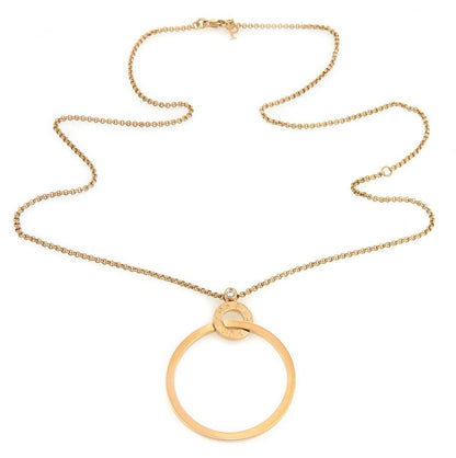 Piaget Possession Diamond 18k Yellow Gold Circle Pendant Chain Necklace