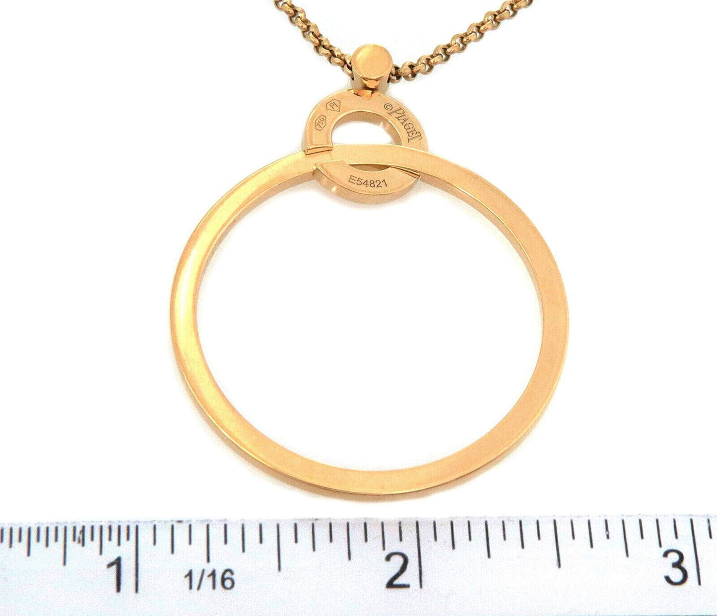 Piaget Possession Diamond 18k Yellow Gold Circle Pendant Chain Necklace