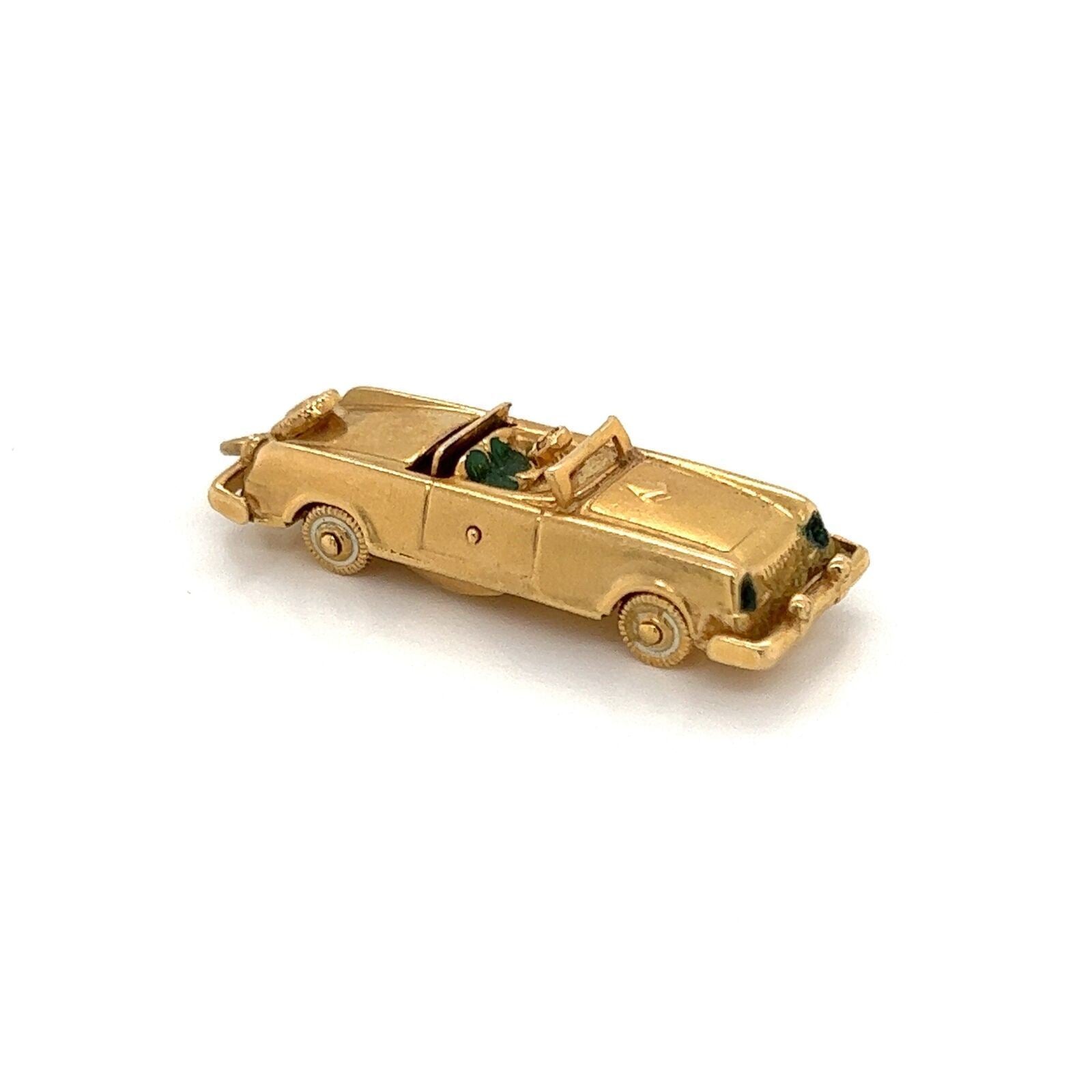 Enamel 14k Yellow Gold Car Charm Pendant | Charms & Pendants | catalog, Charms, Estate, Pendants, Vintage | Estate