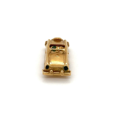 Enamel 14k Yellow Gold Car Charm Pendant