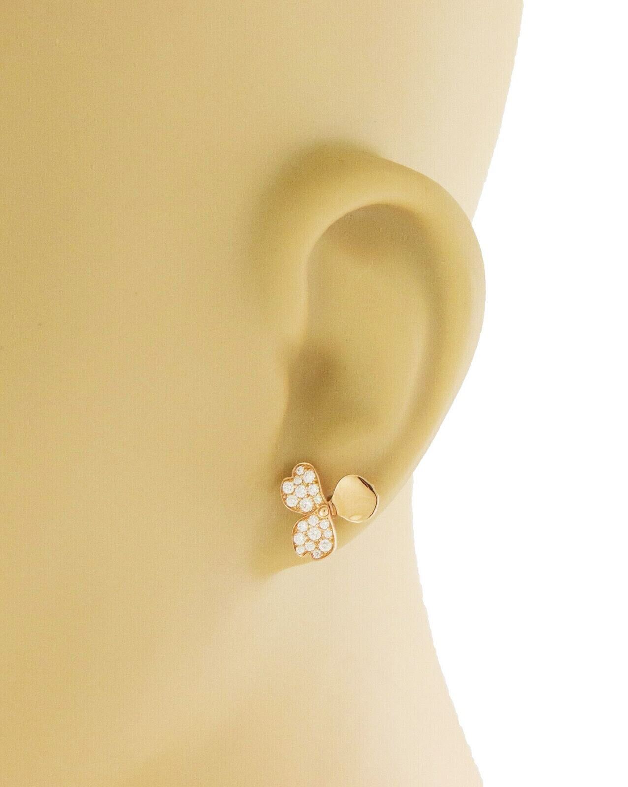 Tiffany & Co. Diamond 18k Rose Gold Paper Flower Stud Earrings