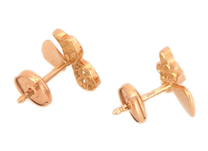 Tiffany & Co. Diamond 18k Rose Gold Paper Flower Stud Earrings