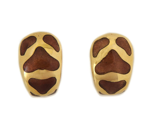 Roberto Coin Animalier 18k Yellow Gold Enamel Giraffe Earrings | Earrings | Animalier, catalog, Designer Jewelry, Earrings, Roberto Coin | Roberto Coin
