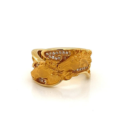 Carrera y Carrera Ecuestre Diamond 18k Yellow Gold Horse Ring | Rings | Carrera y Carrera, catalog, Designer Jewelry, Rings | Carrera y Carrera