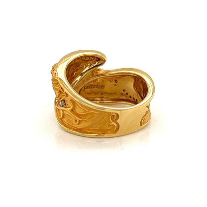 Carrera y Carrera Ecuestre Diamond 18k Yellow Gold Horse Ring