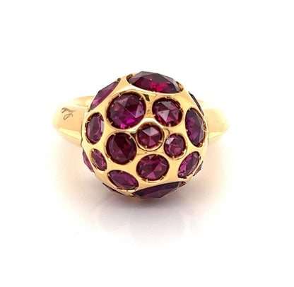 Pomellato Rhodolite Garnet 18k Rose Gold Harem Cocktail Ring | Rings | catalog, Designer Jewelry, pomellato, Rings | Pomellato