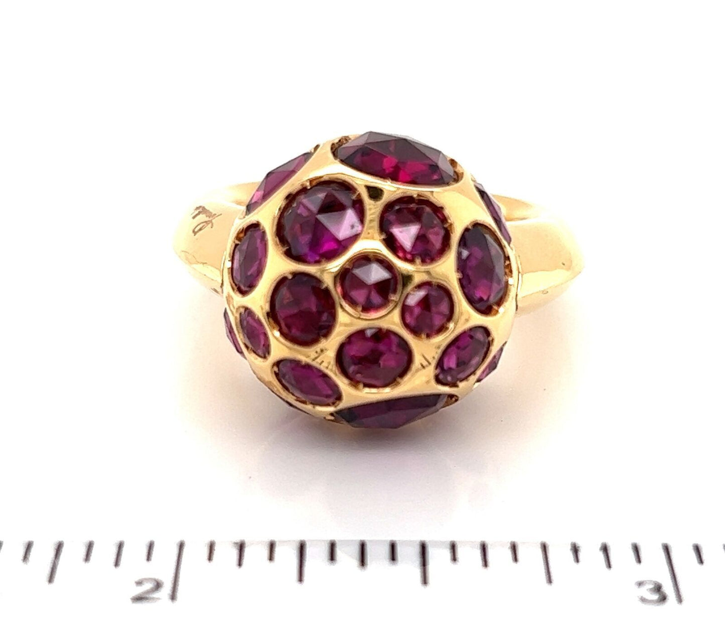 Pomellato Rhodolite Garnet 18k Rose Gold Harem Cocktail Ring