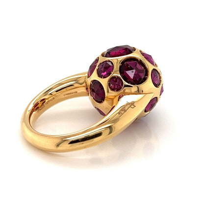 Pomellato Rhodolite Garnet 18k Rose Gold Harem Cocktail Ring