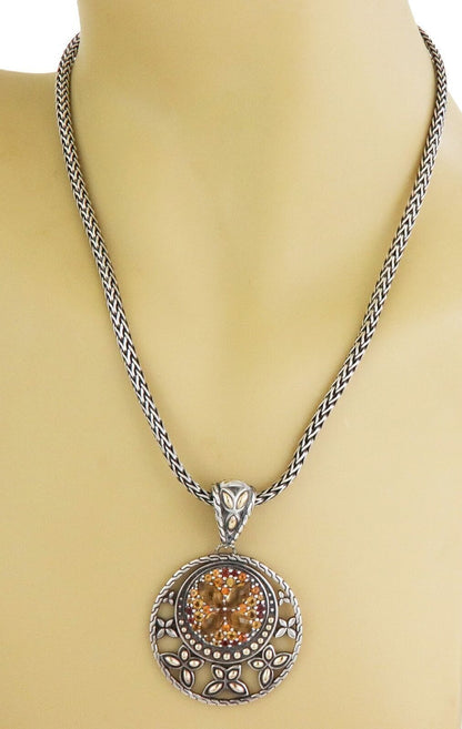 John Hardy Kawung Citrine Sterling Silver & 18k Gold Pendant Necklace | Necklaces | catalog, Designer Jewelry, John Hardy, Necklaces, Pendants, Sterling Silver | John Hardy