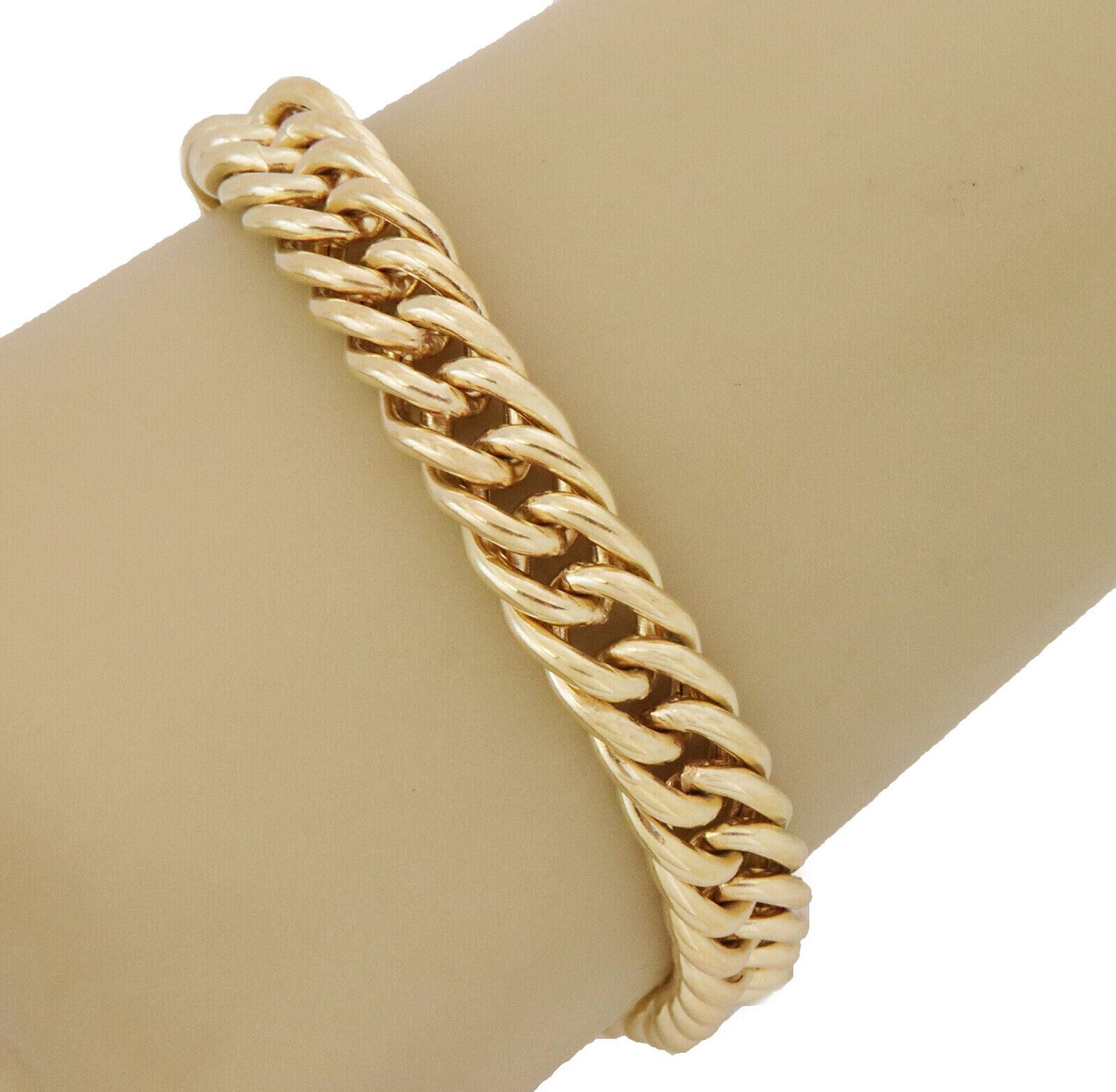 Puffed 18k Yellow Gold Curb Link Bracelet | Bracelets | Bracelets, catalog, Estate | Estate