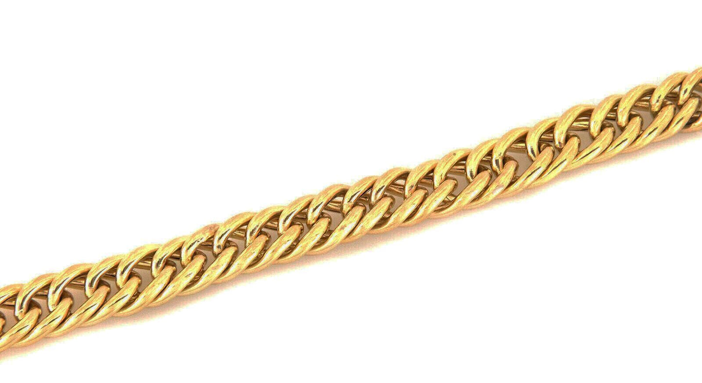 Puffed 18k Yellow Gold Curb Link Bracelet