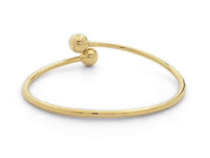 Tiffany & Co. Hardwear 8mm Ball Bypass 18k Yellow Gold Bangle Bracelet