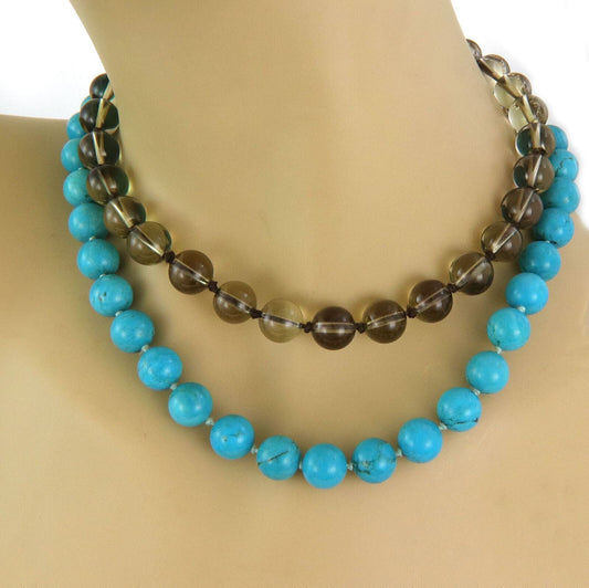 Ripka Diamond Turquoise & Smoky Quartz 18k Gold & Sterling Bead Necklace | Necklaces | catalog, Designer Jewelry, Judith Ripka, Necklaces, Sterling Silver | Judith Ripka