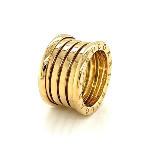 Bvlgari B.zero1 Anniversary Five-Band Ring in 18k Yellow Gold Size 52 | Rings | bands, Bvlgari, catalog, Designer Jewelry, Rings | Bvlgari