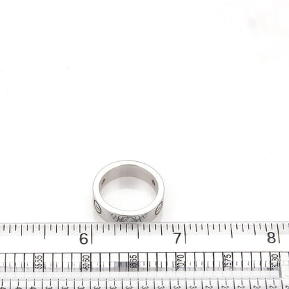 Cartier Love 3 Diamond 18k White Gold 5.5mm Band Ring - Size 5