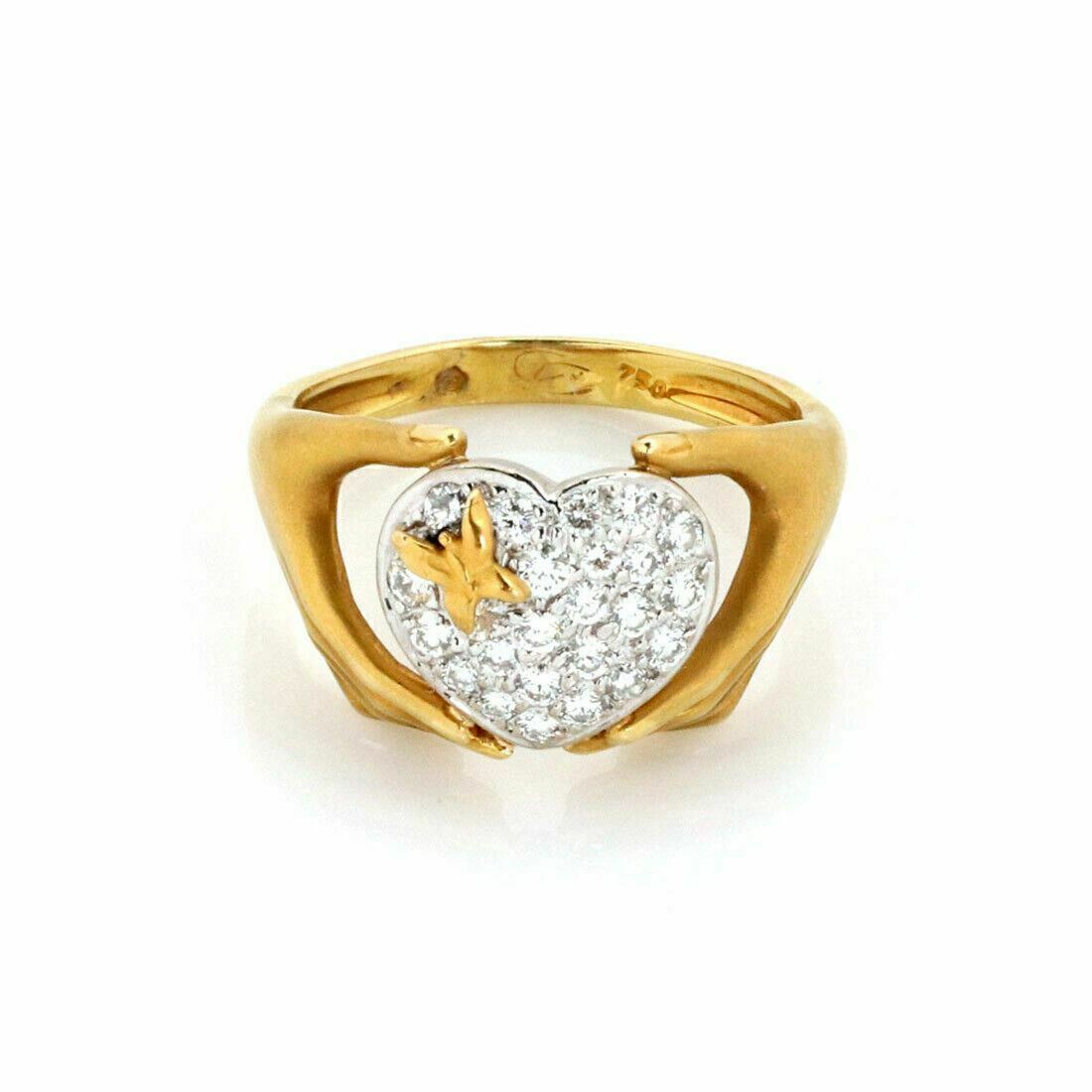 Carrera y Carrera Diamond 18k Two Tone Gold Heart Butterfly Hand Ring | Rings | Carrera y Carrera, catalog, Designer Jewelry, Rings | Carrera y Carrera