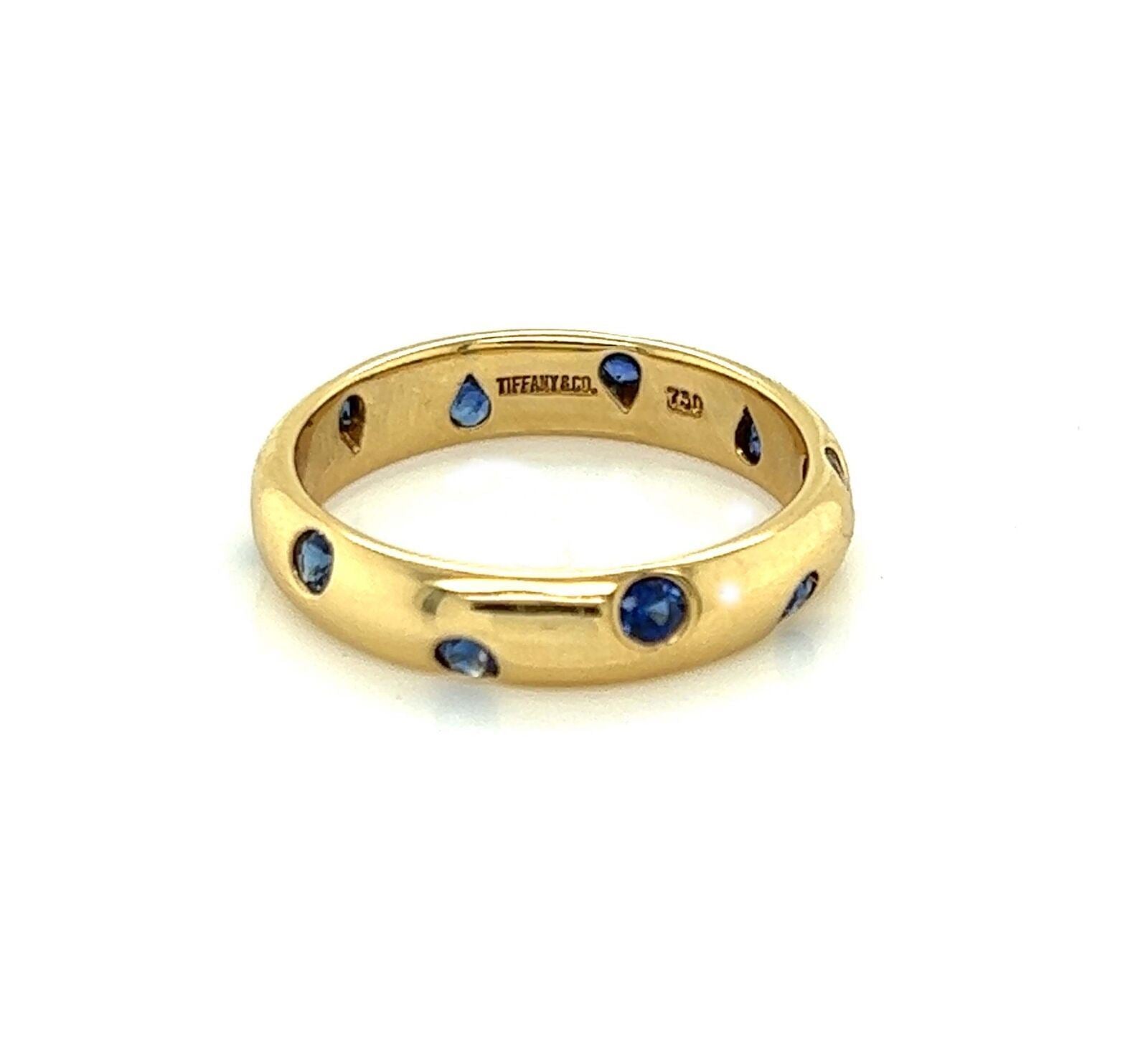 Tiffany & Co. Etoile Sapphire 18k Yellow Gold Band Ring | Rings | bands, catalog, Designer Jewelry, Rings, Tiffany & Co. | Tiffany & Co.