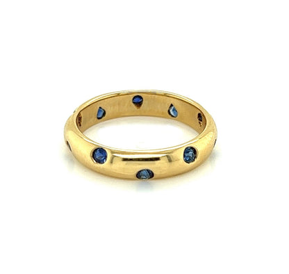 Tiffany & Co. Etoile Sapphire 18k Yellow Gold Band Ring