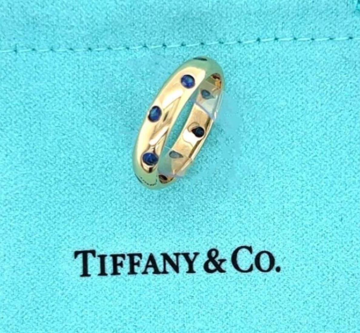 Tiffany & Co. Etoile Sapphire 18k Yellow Gold Band Ring