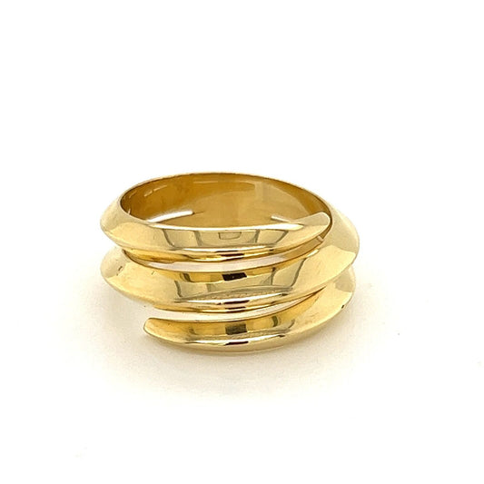 H.Stern 18k Yellow Gold Triple Row Knife Edge Band Ring | Rings | bands, catalog, Designer Jewelry, H.Stern, Rings | H.Stern