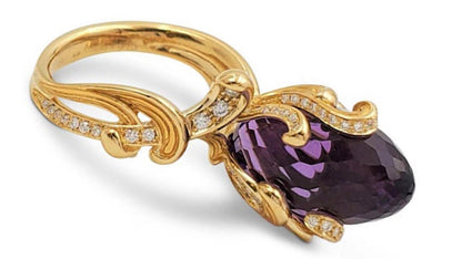 Carrera y Carrera Origin Diamond Amethyst 18k Yellow Gold Flower Ring | Rings | Carrera y Carrera, catalog, Designer Jewelry, Rings | Carrera y Carrera