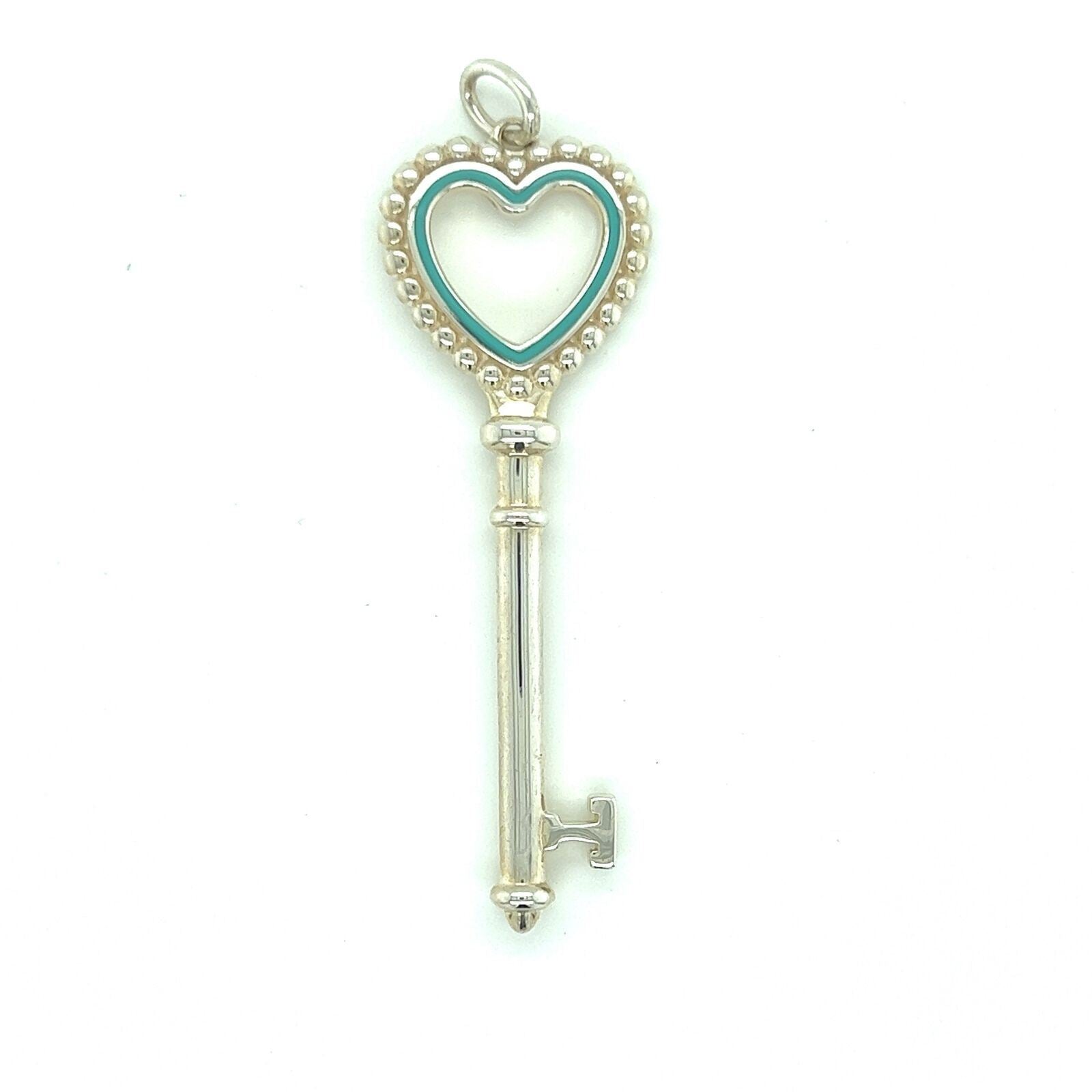 Tiffany & Co. Sterling Silver Mint Green Enamel Bead Heart Key Charm Pendant | Charms | catalog, Charms, Designer Jewelry, Pendants, Sterling Silver, Tiffany & Co. | Tiffany & Co.