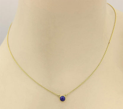 Tiffany & Co. Peretti Lapis by The Yard 18k Yellow Gold Necklace