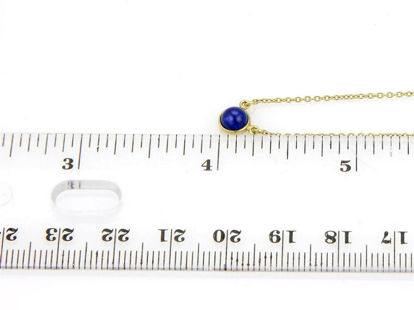 Tiffany & Co. Peretti Lapis by The Yard 18k Yellow Gold Necklace
