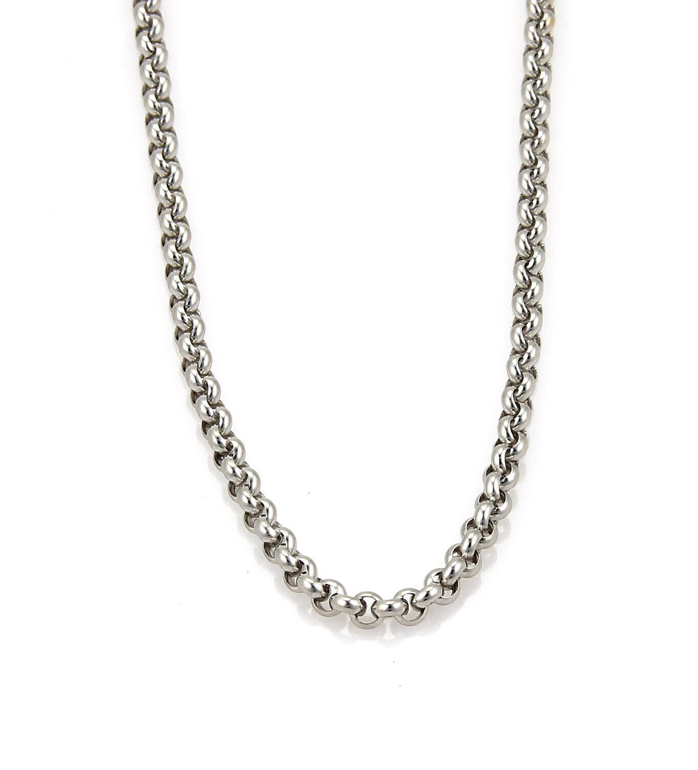 Chopard 18k White Gold Round Link Chain Necklace