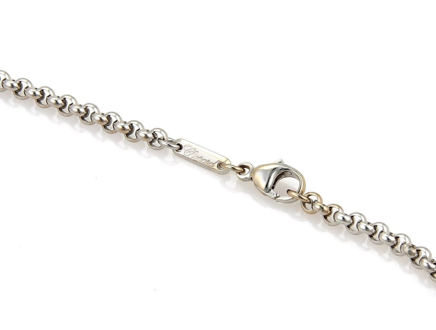 Chopard 18k White Gold Round Link Chain Necklace