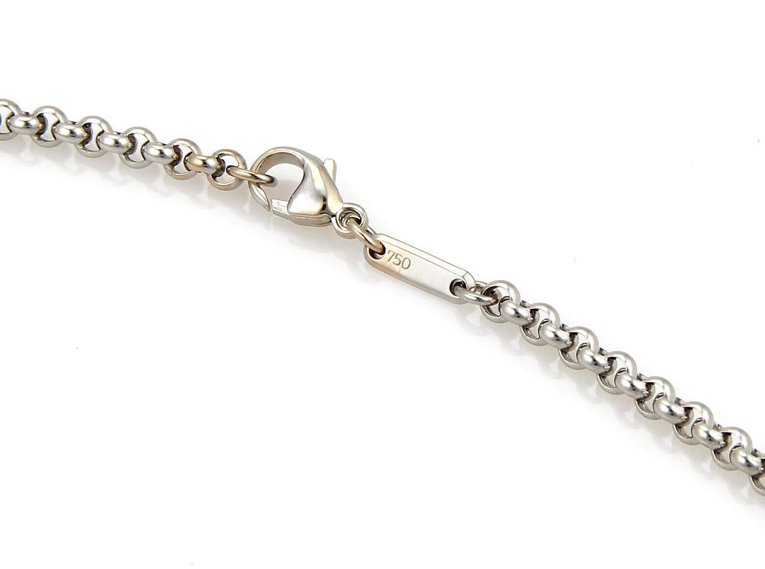 Chopard 18k White Gold Round Link Chain Necklace