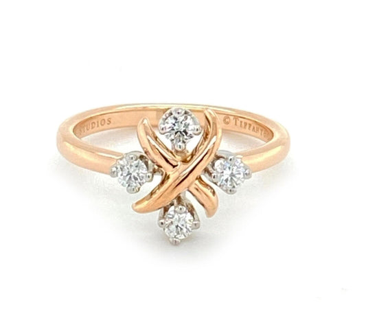 Tiffany & Co. Schlumberger Platinum 18k Rose Gold Diamond Ring | Rings | catalog, Designer Jewelry, Rings, Schlumberger, Tiffany & Co. | Tiffany & Co.