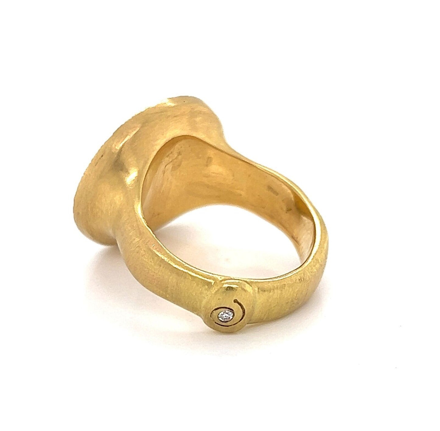 H.Stern 18k Yellow Gold Diamond Aztec Calendar Ring