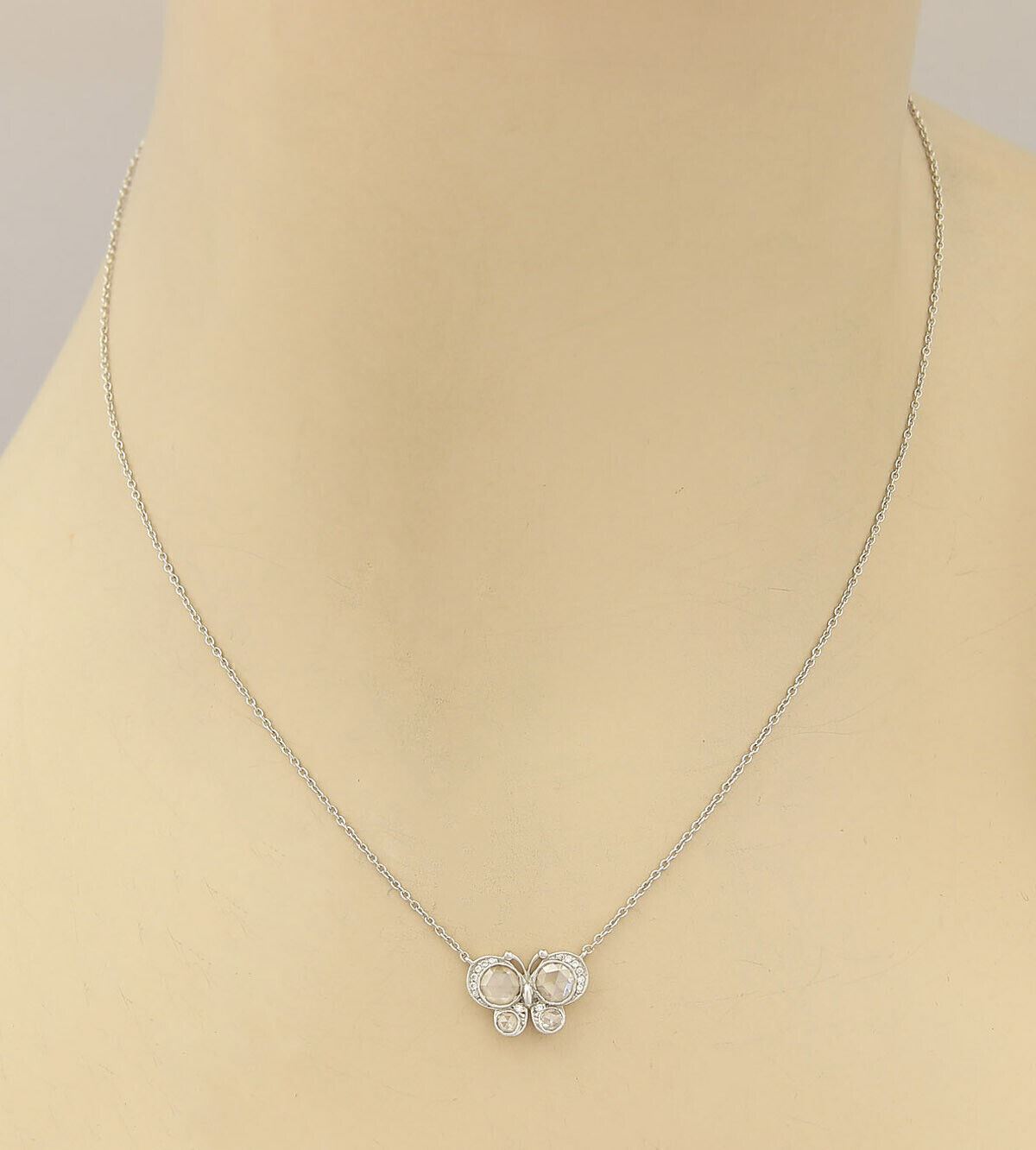 Tiffany & Co. Enchant Platinum Diamond Butterfly Pendant Necklace