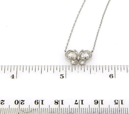 Tiffany & Co. Enchant Platinum Diamond Butterfly Pendant Necklace