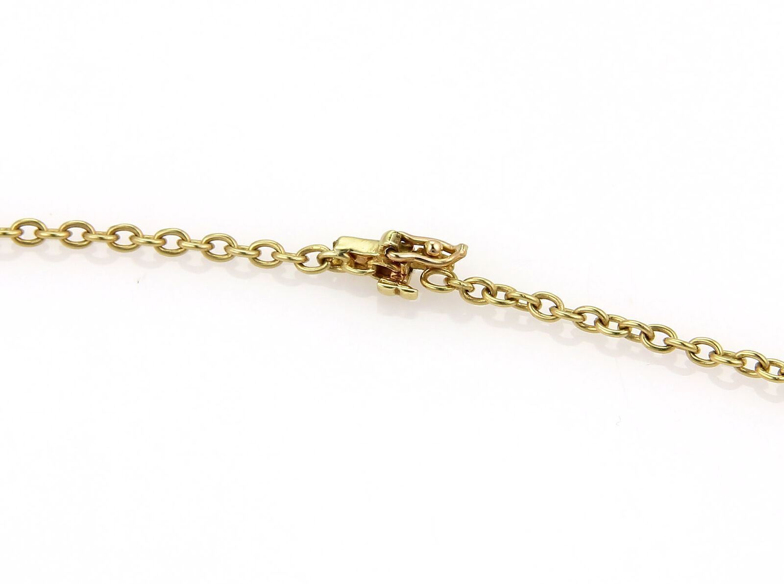 Gold Triple Oval Swirl Charm Chain Necklace