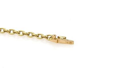 Gold Triple Oval Swirl Charm Chain Necklace